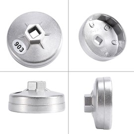 74mm 14 flautas Llave de filtro de aceite Herramienta de extracci¨®n de z¨®calo Plata Aluminio Ajuste para para Benz Chery Siena