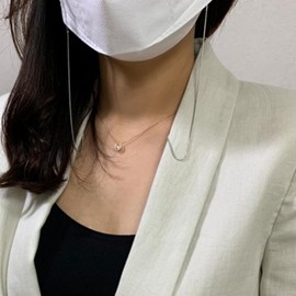 Baby Mask Strap Chain with Beads Thread Strap Gold 3ea