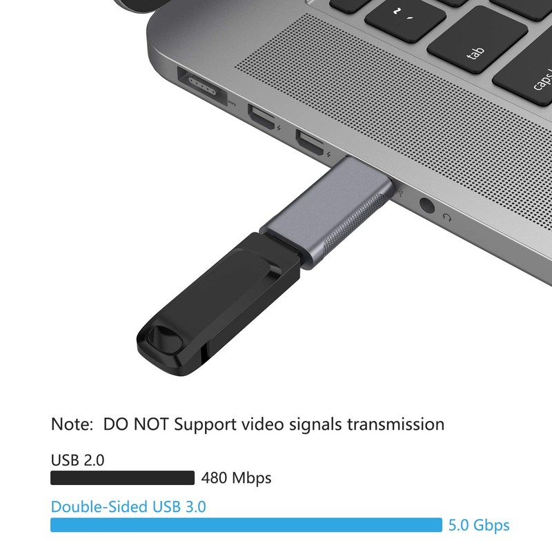 nonda - Adaptador USB 3.0 Macho-Hembra, Carga rápida de 3