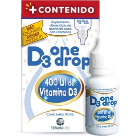 Vitamina D3 ONEDROP frasco con 10 mL, 400 UI