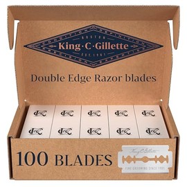King C. Gillette King C. Gillette Double-Edge Safety Razor blades for better control, with anti-friction coating, 100 count