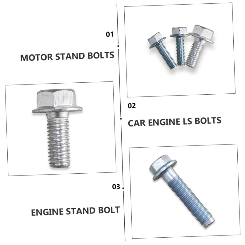 SUPVOX 12pcs Engine Stand Bolt Kit for Series Engines Mounting