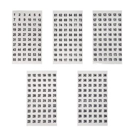 Honbay 1 to 300 Round Number Stickers Self Adhesive Label Stickers Inventory Storage Organizing Sticker for DIY Craft Marking Numbering Manicure Tool (2 Set, 10mm)