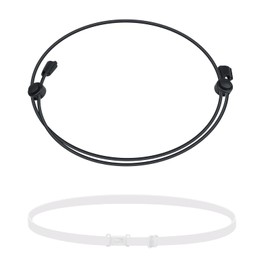 Pankousa 2PCS Adjustable Shirt Tuck Band Women,Stretchy & Invisible Shirt Tuck Band Women,Makeover Top Style(A Black+B White)