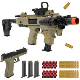 Spcozgil Two Modes Toy Gun Sniper Rifle with Shell Ejecting Realistic Soft Bullet Toy Guns with 80 Soft Bullets 40 Shells Outdoor Shooting Games Christmas Halloween Birthday Gifts