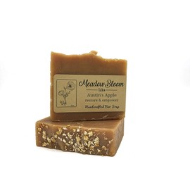 HUNTER CATTLE CO. EST'D 2004 HC Meadow Bloom Tallow Bar Soap - Apple Single Pack - Made with All Natural 100% Grass Fed Tallow Handmade Soap Bar - Great for Face or Body Soap