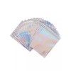 Lashes4today 100Pcs Iridescent Zip Bags Cosmetic Plastic Laser Holographic Zipper