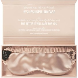Slip Silk Sleep Mask, Caramel (One Size) - 100% Pure Mulberry 22 Momme Silk Eye Mask - Comfortable Sleeping Mask with Elastic Band + Pure Silk Filler and Internal Liner