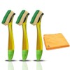 Fillable Washing up Brush with Handle and Zopper Microfiber Cloth