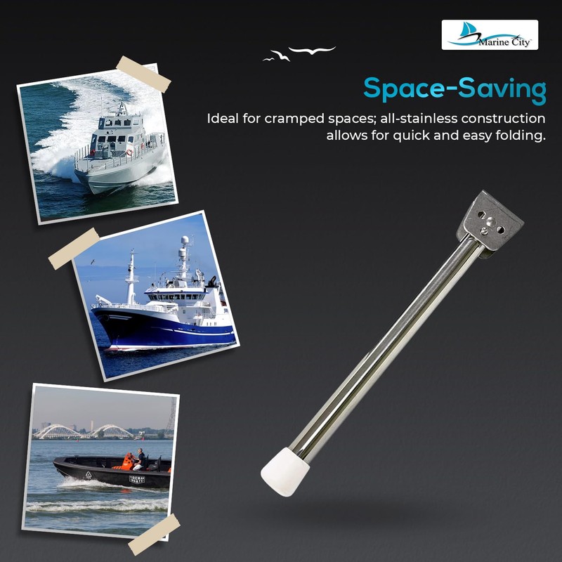 MARINE CITY 304 Grade Stainless Steel 13 Inches Seat Support