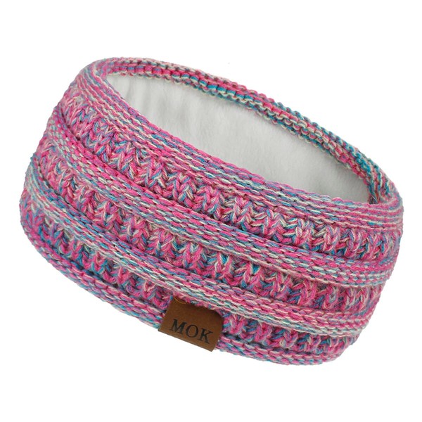Camidy Knitted Ear Warmers Headband for Women Winter Warm Fleece Lined Headband Head Wrap