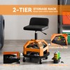 HOMCOM Rolling Mechanic Stool, 300 LBS Capacity Pneumatic Creeper Garage