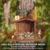 Squirrel Feeder,Squirrel Feeder Just for Squirrels,Wooden Squirrel Feeders for Outdoor