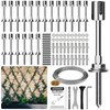 Wire Trellis for Climbing Plants Outdoor, 20-Set Wall Wire Trellis