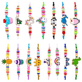 faburo Bracciale da ragazza, braccialetto amicizia per bambini, 11.0 centimeters, Corda intrecciata, lega + resina