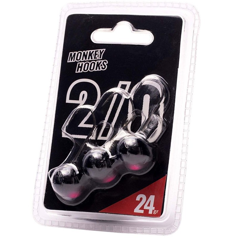 Monkey Lures Hook - 3 Jig Heads, Size/Weight/Colour: Size 2/0