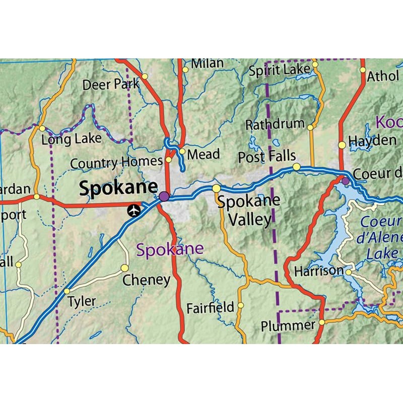 Washington State Map - 23.3 x 16.5 inches – Paper