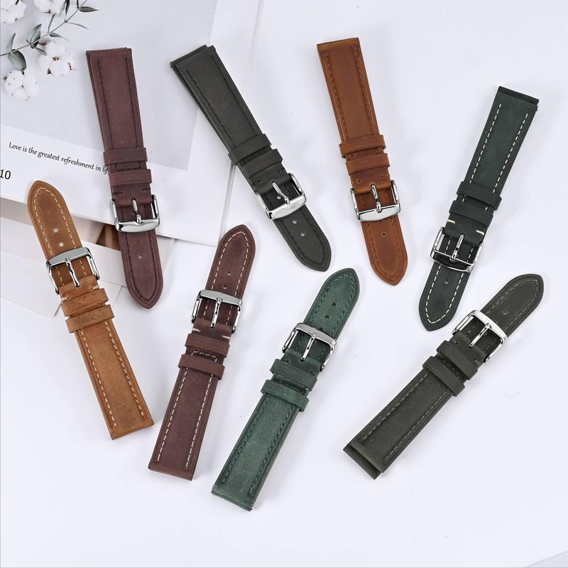 BISONSTRAP Watch strap, vintage leather replacement strap, strap width: 14
