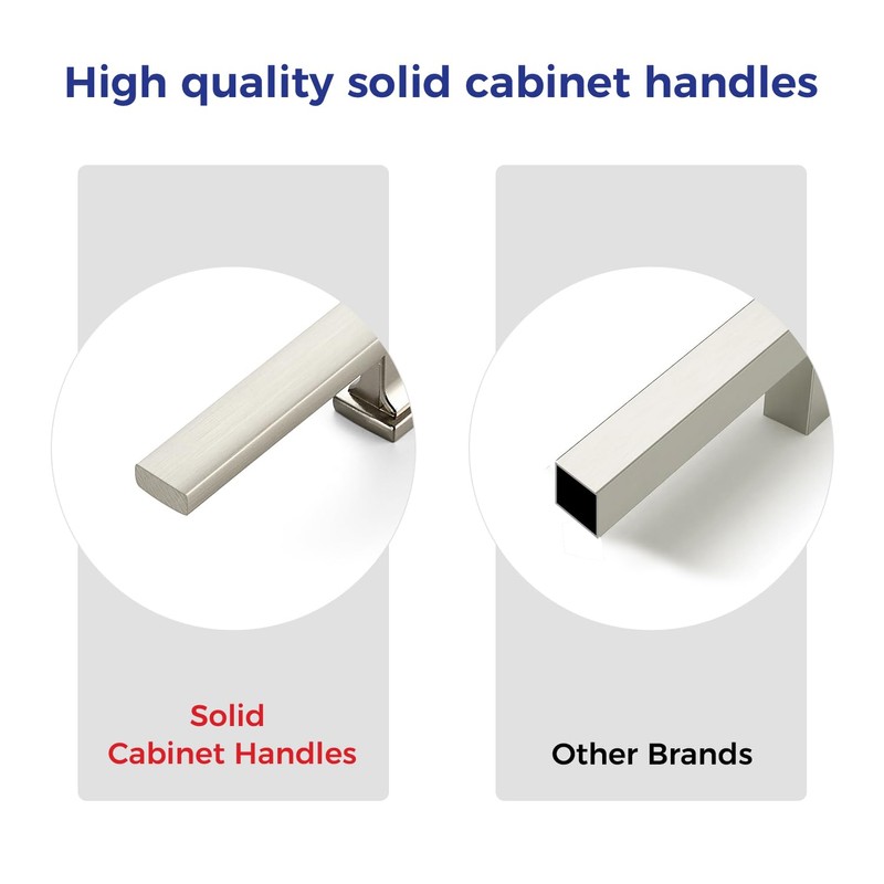 Ravinte Hardware 10 Pack 5 Inch (128mm) Brushed Nickel Cabinet