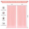 10x10ft Dusty Pink Backdrop Curtains with Lights String for Parties,