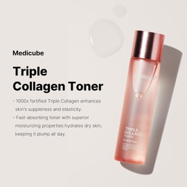 Medicube Triple collagen toner 4.0, 140 ml - facial toner with moisturising and firming effect