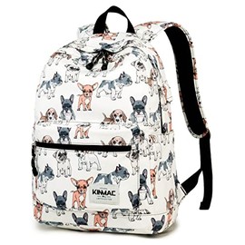 Kinmac Laptop Backpack with USB Charging Port for Laptop Up to 15.6 Inch Men Women Travel Outdoor Backpack (Dogs)