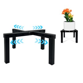 Fit 5 to 10 Inch Plant Pot Black Color Iron Plant Stand Four Legs Adjustable Metal Flower Stand for Indoor Outdoorcolor: Black, Size: 13.4*9.9 cm