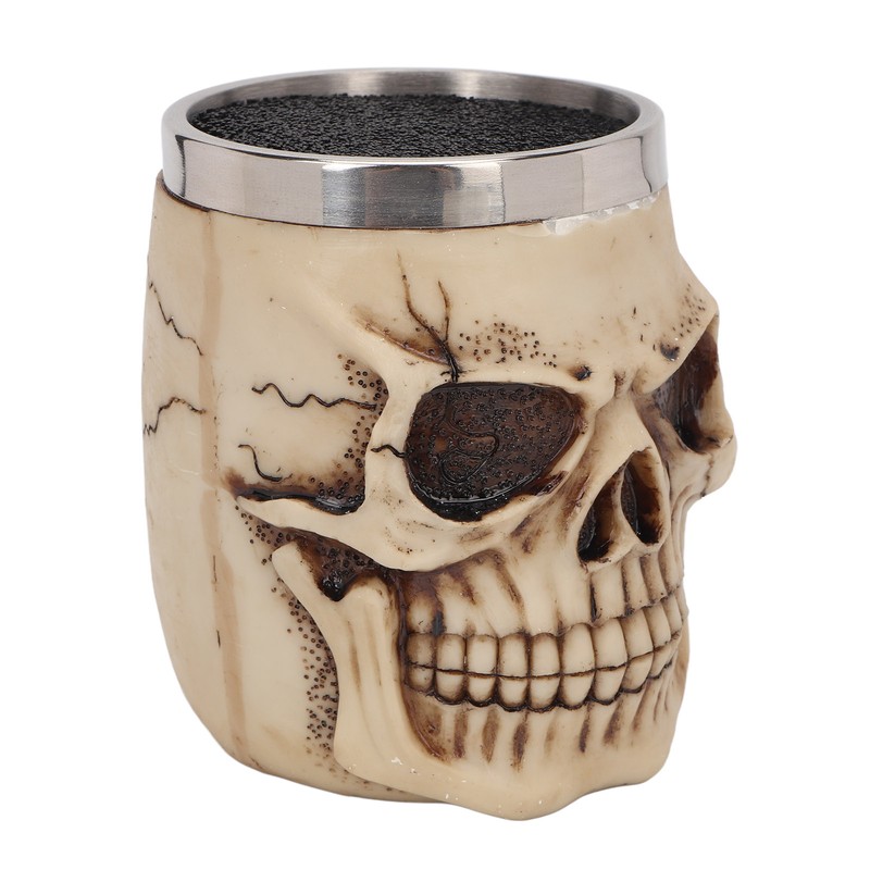 Barber Scissors Holder Skull Shape Stainless Steel Resin Removable Stylish