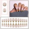 24 PCS Christmas Press on Nails Short Almond - ZWENJIE