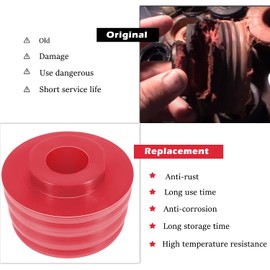 KF04060BK Body Mount Bushing Kit Fits for 2008-2016 Ford F250 F350 Super Duty 2WD 4WD Polyurethane Body Cab Mounts & Steel Sleeves & Hardware Red（60PCS）