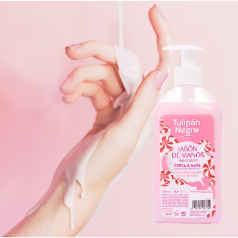 T ulipan Black Hand Soap Strawberry and Cream Ideal for