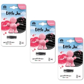 3er Pack Little Joe Lufterfrischer fürs Auto zur Montage an jedem Lüftungsgitter +/-45 Tage Frische im Auto (Erdbeer/Rose)