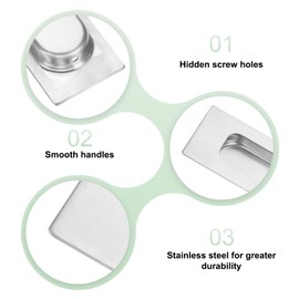 M METERXITY 1-Pack Recessed Finger Pulls, 4.72 Inch Square 304 Stainless Steel Sliding Closet Door Handles for Barn Door, Rectangular Flush Pulls Handles [Silver Tone]