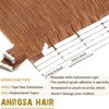 Anrosa Hair Extensions Tape In Brown Natural Hair 18 Inch