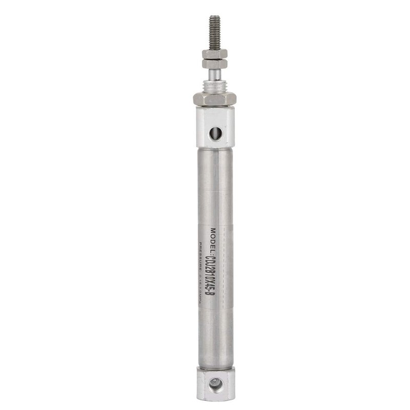 Stainless Steel Air Cylinder, Round Body, Single Acting, Spring Return,