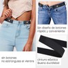 GeorgeX 2 Piezas Cinturones Elásticos Ajustables sin Hebilla para Mujer,