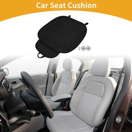 Partuto 1 Pc 48x59cm Universal Car Seat Cushion - for Car Travel Driving Seat Protection Pad Cover Anti-Slip - Ice Silk Black