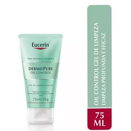 Eucerin DermoPure Oil Control, Gel Limpiador Facial para Piel Oleosa y Acnéica, 75 ml