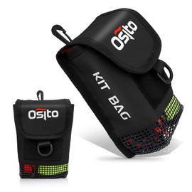 Bolsa de malla para equipo de buceo, bolsa de transporte pequeña de malla con bolsillo seco con clip giratorio, cinta de gancho y bucle y anillo en D para almacenar boya de marcador de superficie de