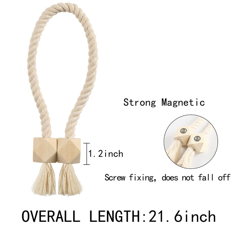 OCIOLI 2 Pack Strong Magnetic Curtain Tiebacks Curtain Holdbacks Outdoor