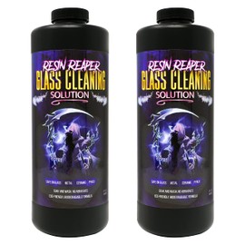 Resin Reaper Glass Cleaner 2-Pack 64 OZ | Pipe Cleaner | Safe on Glass, Metal, Ceramic, and Pyrex | Soak and Wash - No Abrasives - Eco-Friendly, Biodegradable Formula