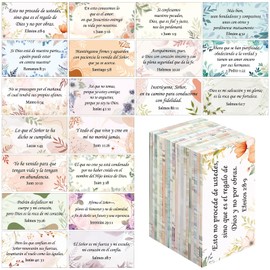 Motiskyy 200 Pcs Spanish Prayer Cards Unique Boho Christian Cards with Inspirational Bible Verses and Mini Scripture Inspirational Spanish Christian Gifts for Daily Encouragement, 20 Styles