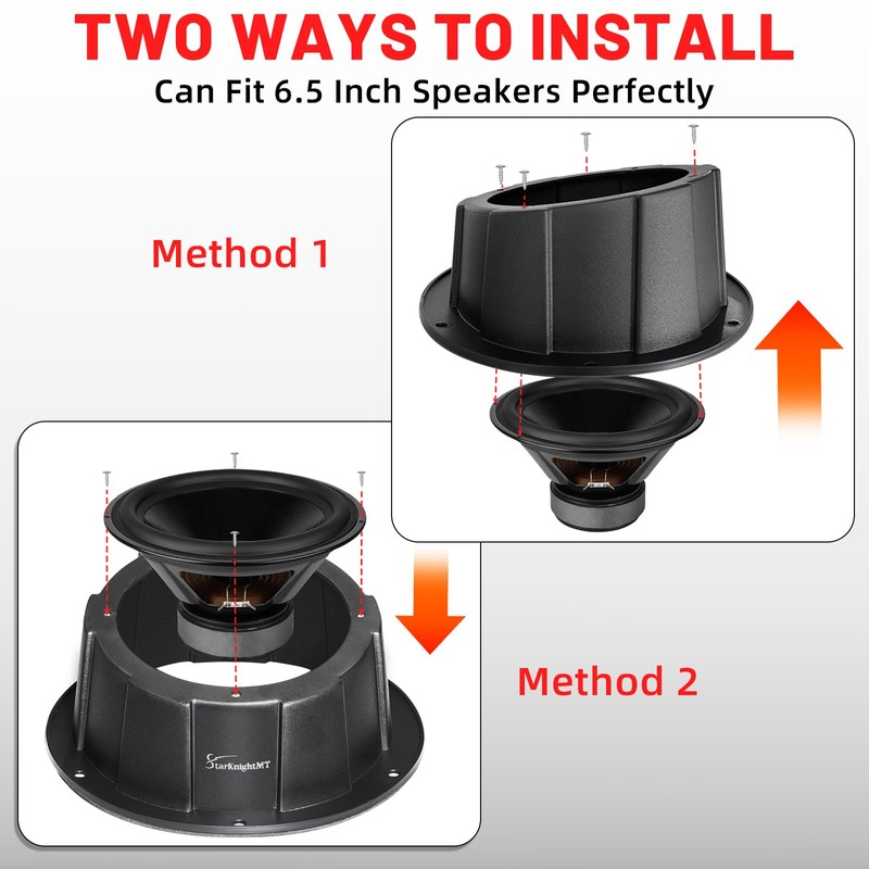StarknightMT 2PCS Speaker Pods for 6.5 Inch Speakers Universal Angled