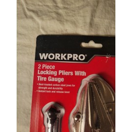 Workpro NEW Workpro 3 piece set locking pliers("vise grips")6.5" and 7" with tire guage