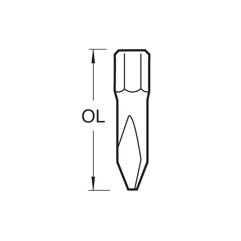 Trend Snappy 25mm Long Slotted Insert Bits, Pack of 3,