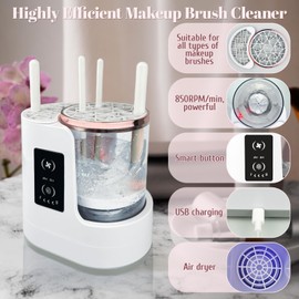 XINGSE Electric Makeup Brush Cleaner and Dryer,3 in 1 Efficient Makeup Brush Washing Machine,Beauty Blender Cleaner,Suitable for All Types of Cosmetic Brushes