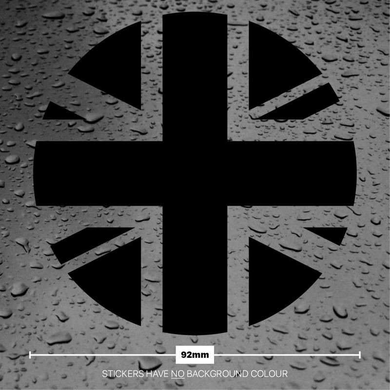 Union Jack Circle Flag UK Car Bumper Sticker Van Camper
