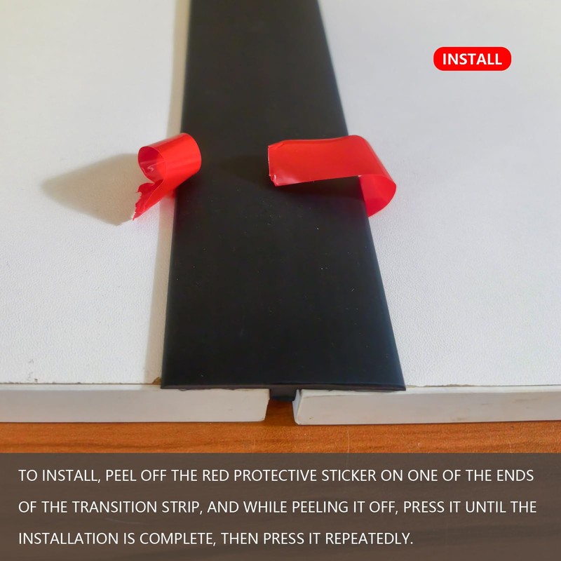 DAILISEN 9.84ft T Molding Flexible Self Adhesive T Shape Floor