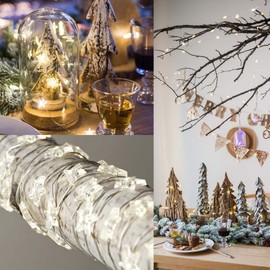 MIYA LIFE Fairy Stars LED String Lights 10 ft 40 LEDs Copper Wire with Remote &Timer for Valentine's Day Bedroom Wedding Indoor Party Anniversary Thanksgiving Christmas Decoration