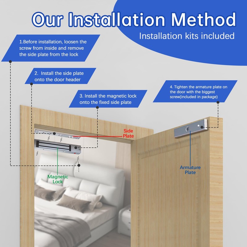Upgrade Electric Magnetic Lock for Door 600lb Electromagnetic Door Lock